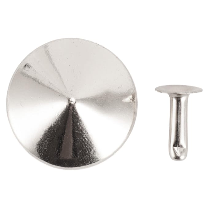100 Sets Paddenstoel Klinknagels Stud 22mm DIY IJzeren Kegel Spikes en Studs Paddenstoel Punt Kop Klinknagel Stud voor zilver