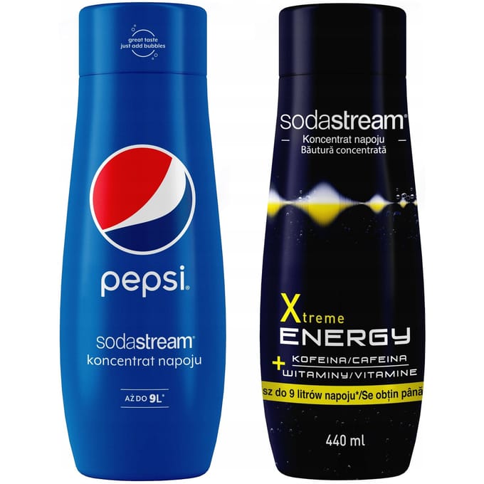 Set van 2 SodaStream Pepsi+Energy concentraten
