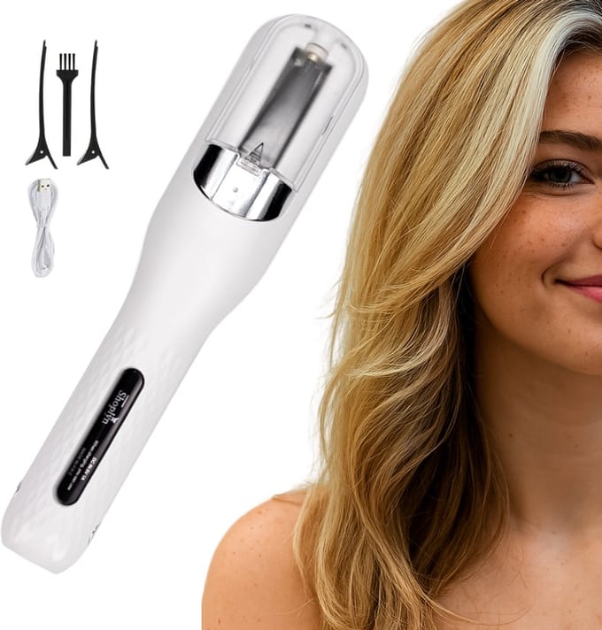Split Ender voor Gespleten Haarpunten Incl. 5 Accessoires - Multistyler Split Remover Draadloos - Split End Trimmer - Wit