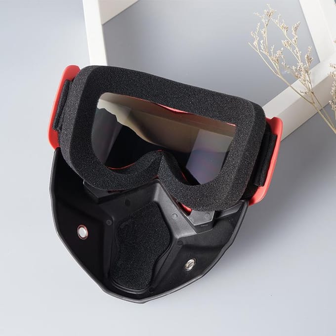 Masker Winddichte bril Fietsmasker Scrambling Motorbril Ridderbril tegen wind en zand zwart