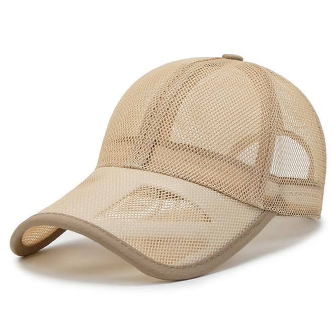Zomer Mesh Baseball Cap Unisex Hoed Sneldrogende Golfhoed Verstelbare Hoed beige
