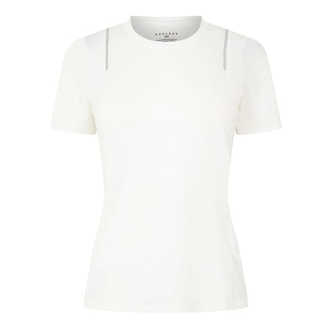 Castore Dames Aeromesh Reflecterende Detail T-Shirt (Briljant Wit)