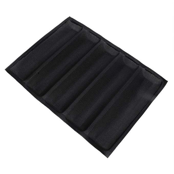 Siliconen Ademend DIY Brood Bakplaat Frans Brood Pan Bakvorm voor Thuisgebruik black