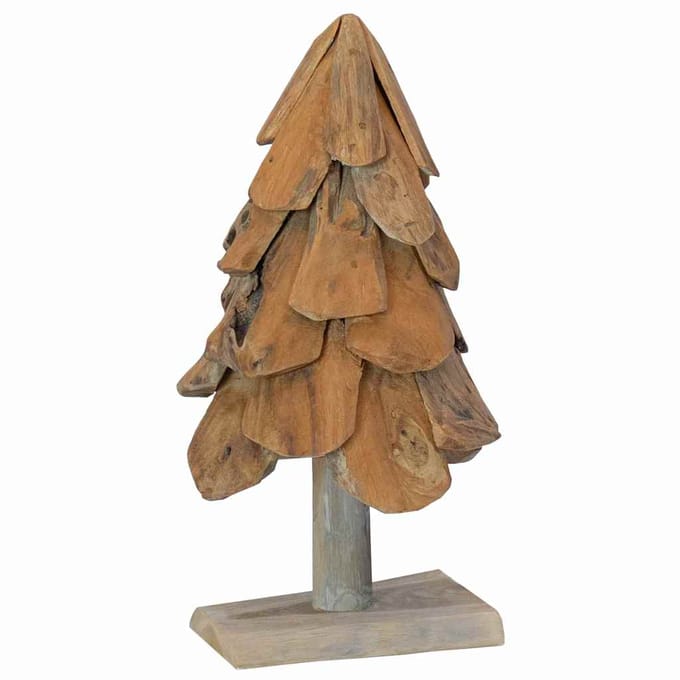 vidaXL - Kerstboom - Bruin - 61 - cm - Massief - teakhout