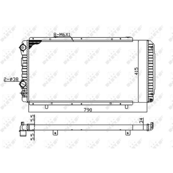 Radiator, motorkoeling Economy Class NRF 52062A