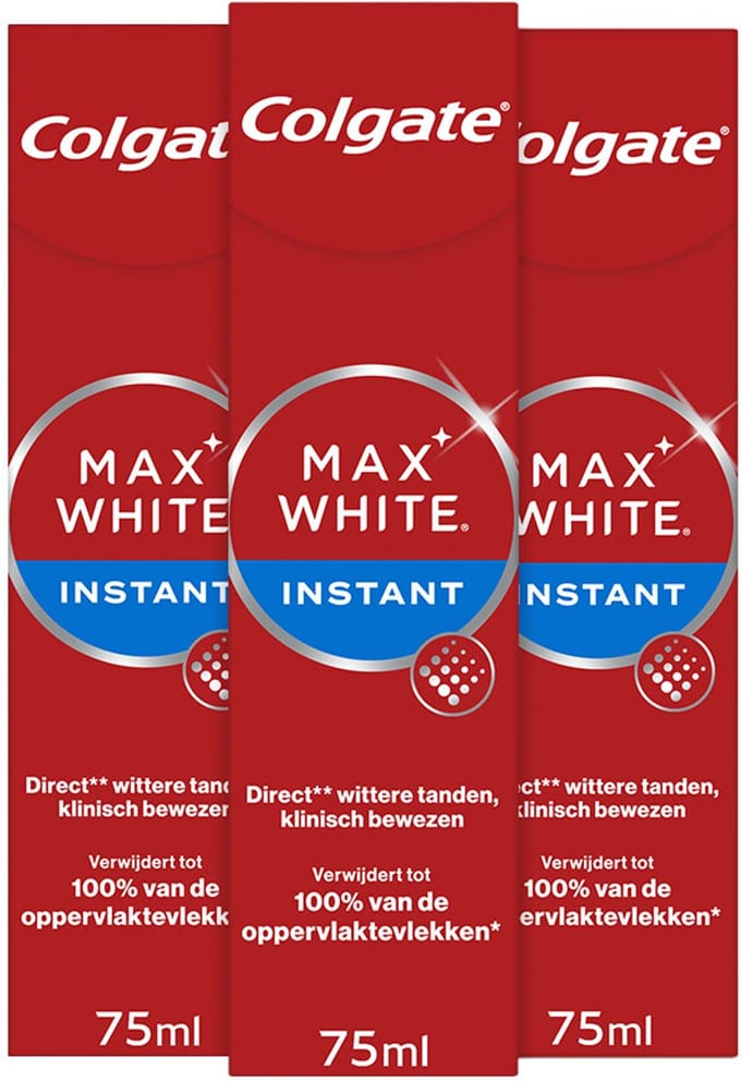 Colgate Tandpasta Max White Optic - 3 x 75 ml - Voordeelverpakking