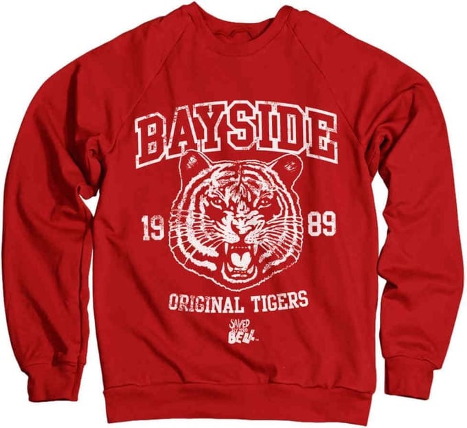Saved By The Bell Sweater/trui -2XL- Bayside 1989 Original Tigers Rood