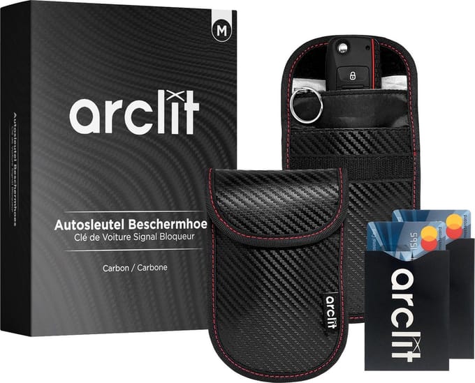 Arclit Autosleutel Beschermhoes - Maat M - Carbon - Zwart