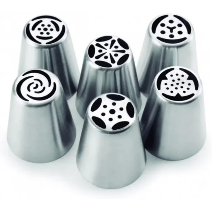 Set van 6 decoratie spuitmondjes Lacor Russes