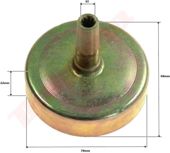 Koppelingstrommel passend op KOSY 78x22x68x9T TL43-9T