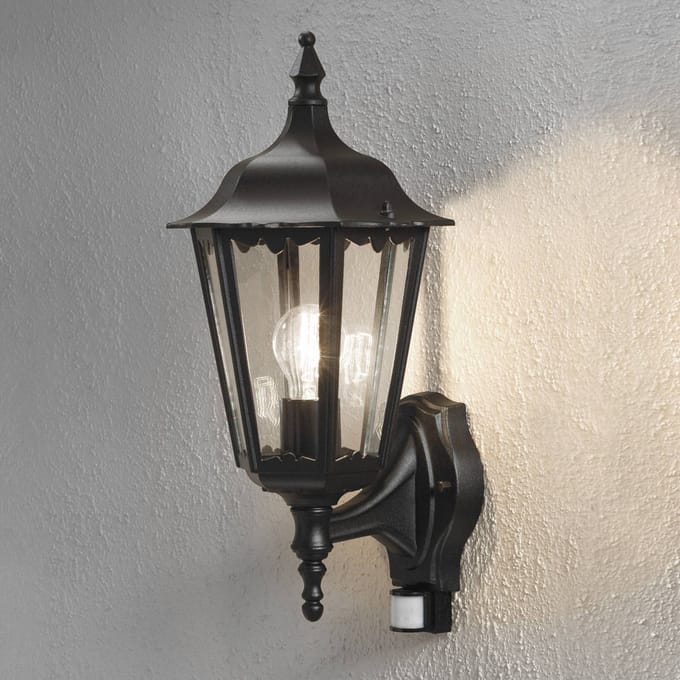 Konstsmide Firenze 7236-750 Buitenlamp met bewegingsmelder (wand) E27 100 W Zwart