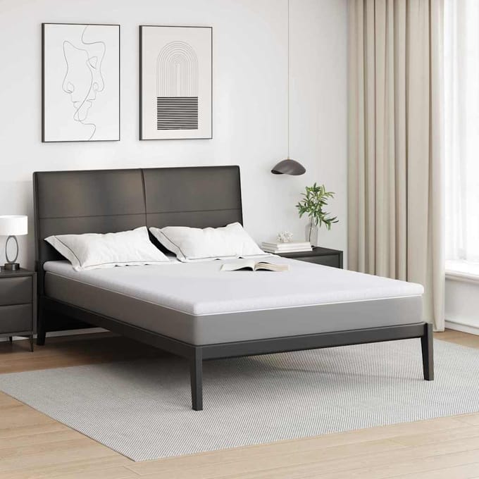 vidaXL - Matras - Topper - Wit - 140 - x - 200 - cm - Jacquard - Stof