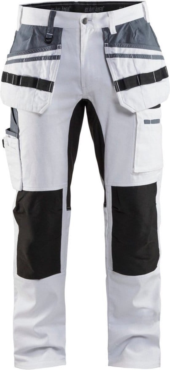 Blaklader Schilders werkbroek met stretch 1910-1000 - Wit/zwart - C156