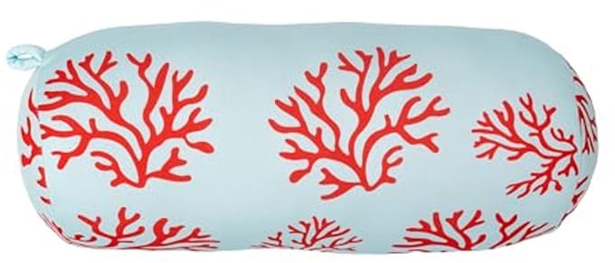 Cilindrisch Strandkussen 29 x 12 cm - Blauw Relaxkussen voor Camping en Reizen