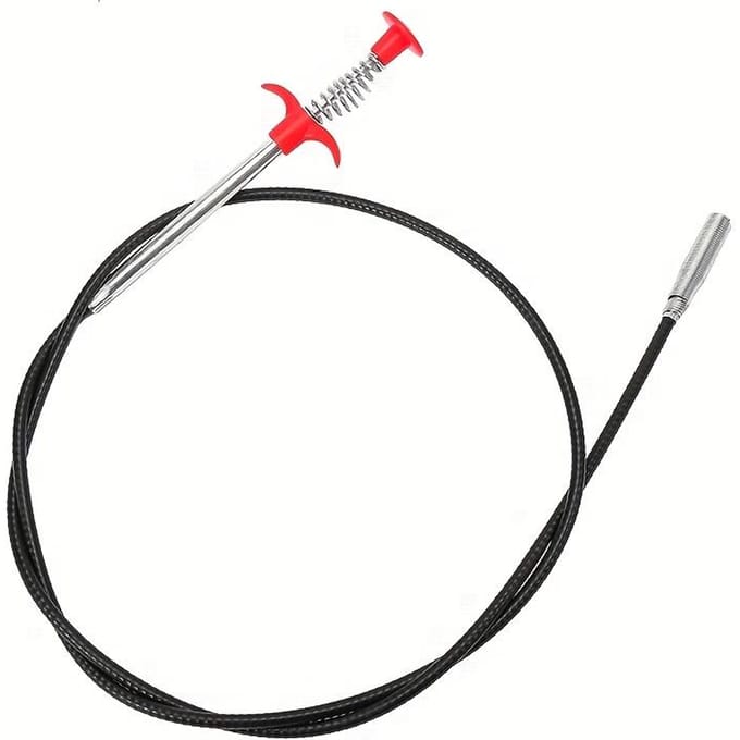Flexibele Afvoerslang en Verstoppingsverwijderaar - Gebruiksvriendelijk, Multifunctionele Reiniging voor Keuken, Badkamer, Douche, Badkuip black