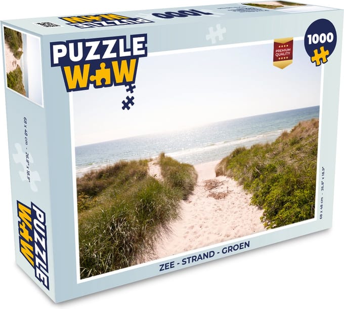 Puzzel Zee - Strand - Groen - Legpuzzel - Puzzel 1000 stukjes volwassenen