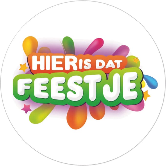 Bierviltjes "HIER IS DAT FEESTJE" 50 stuks rond.