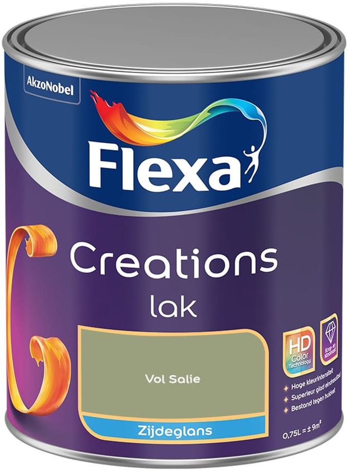 Flexa - Creations Lak Zijdeglans - Vol Salie - Mengverf - 750 Ml