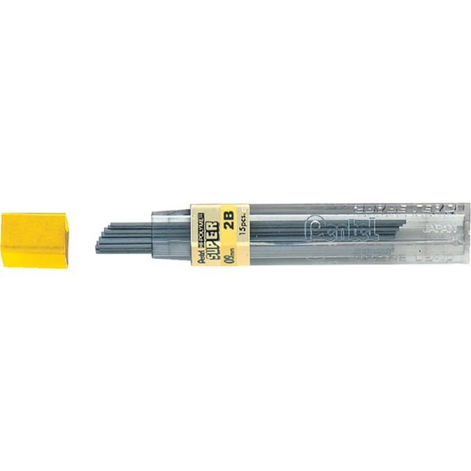 Pentel vulpotlood vulling potloodstift 2B - 0.9 mm - 15 stiften