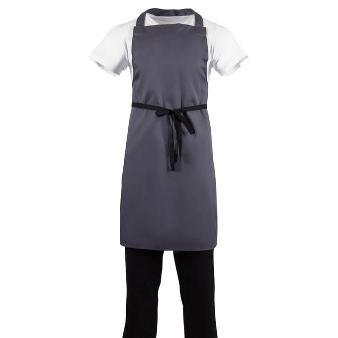 Whites halterschort polyester-katoen grijs