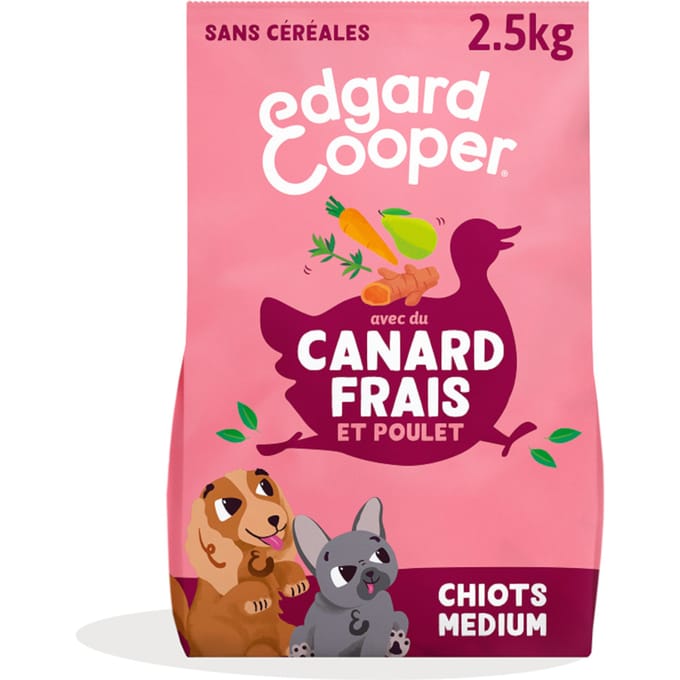 Edgard & Cooper Medium Puppy Eend & Kip graanvrij - 2,5 kg