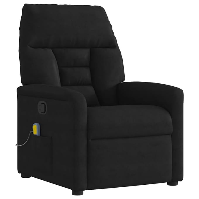 vidaXL - Massagestoel - microvezelstof - zwart