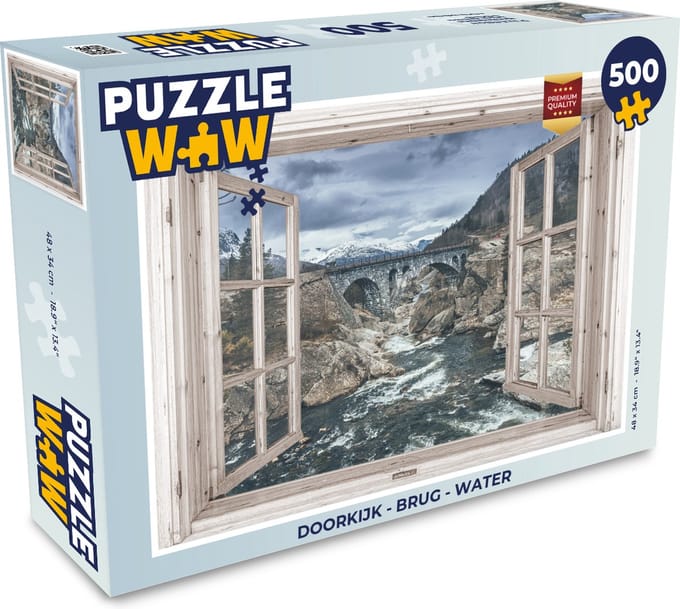 Puzzel Doorkijk - Brug - Water - Legpuzzel - Puzzel 500 stukjes