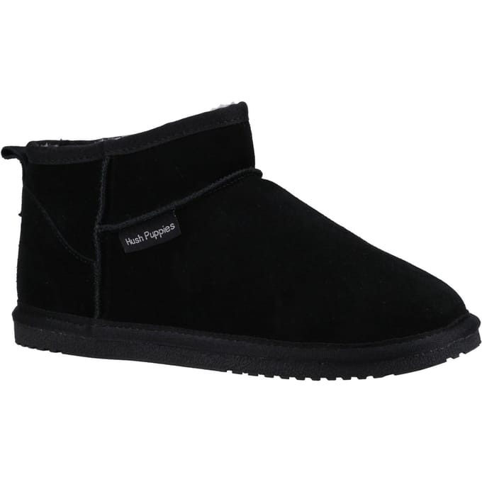 Hush Puppies Ashanti Suède Vrouwen Pantoffels Zwart