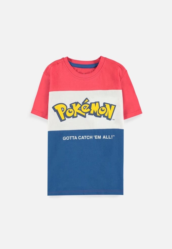Pokémon - Logo Cut & Sew Kinder T-shirt - Kids 122 - Multicolours