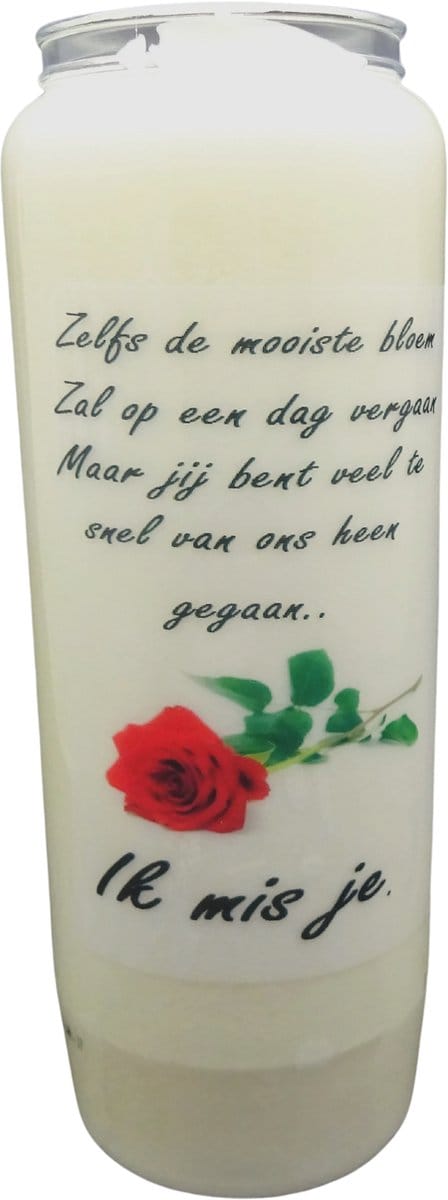Noveenkaars Spreuk 016 - 9 dagen brander (5 stuks)