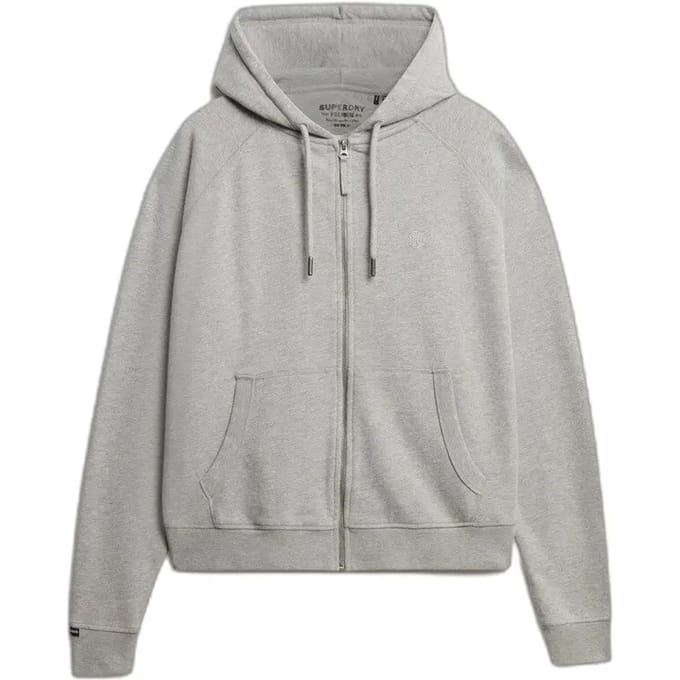 Superdry Studios Relaxed Zip Hoodie Grey Grootte: 36
