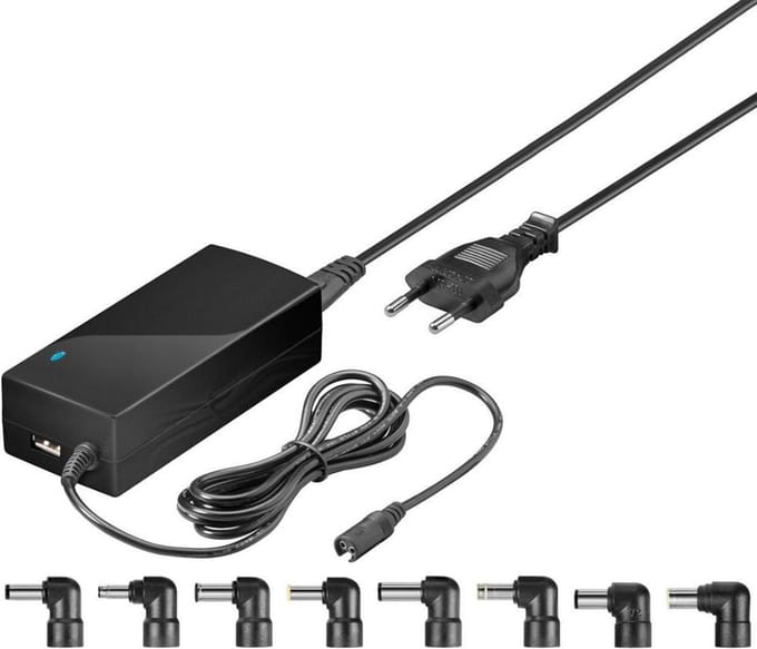 Laptop oplader - Universeel - 3500mA - 1.52 meter - Zwart - Allteq
