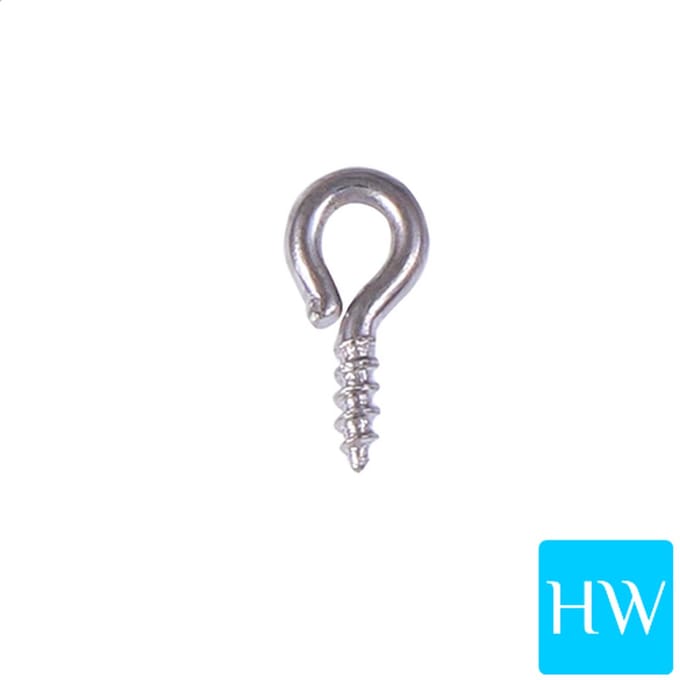 Schroefoog 4.0 x 8.0 mm (micro klein formaat) - zilver/wit kleurig (200 stuks)