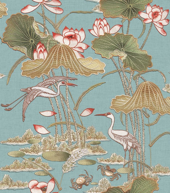 Dutch Wallcoverings - Tapestry Lotus Pond Grey - TP422704
