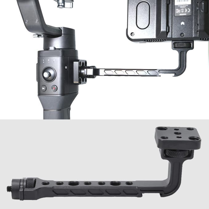 360 Graden Verstelbare Monitor Uitbreidingsbeugel Ondersteuningshouder voor Ronin SSC Stabilisator black