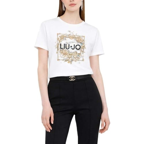 Liu Jo Ecs T-shirt Moda M/c Tops & T-shirts Dames - Shirt - Wit - Maat S