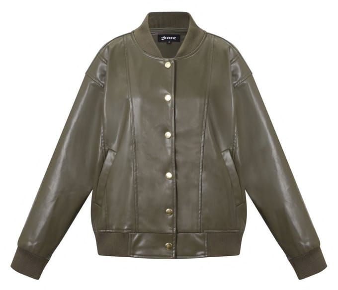 Woven Polyester Fiber Women's Bomber Jacket Fall/Winter Street Style