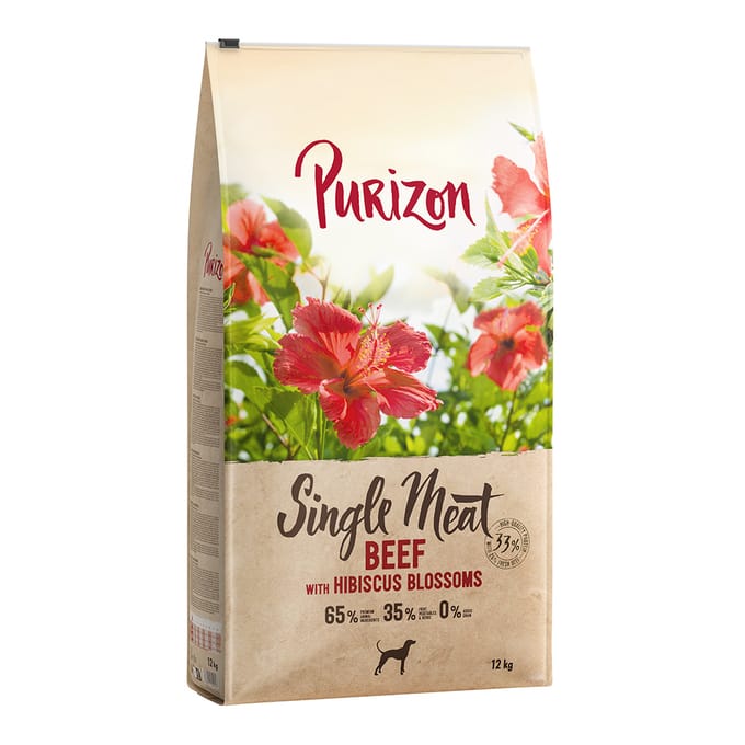 12kg Purizon rundvlees met hibiscus droogvoer voor honden