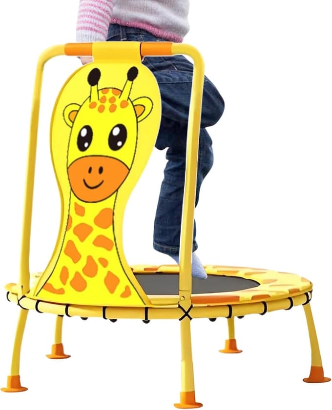 Kindertrampoline - Springkussen - Buiten spelen - Met schuim handvat - 92 cm diameter