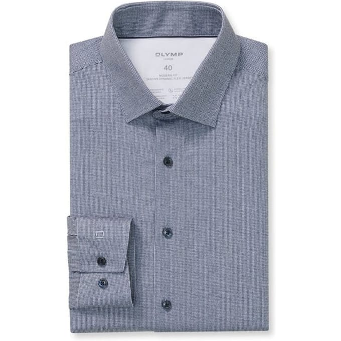 OLYMP Luxor 24/Seven Overhemd, Modern Fit, New Kent, Marineblauw