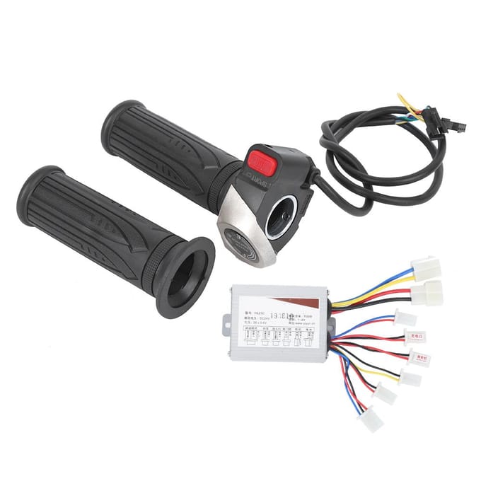 Elektrische Fiets Lithium Batterij Vermogensopslag Universele Gashendel 24V500W Borstel Controller Set black