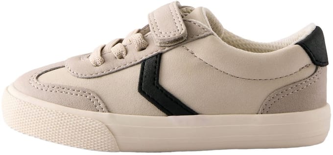 Next - Jongens - Sneakers met elastische veters en klittenbandsluiting, brede pasvorm (G) - Grijs