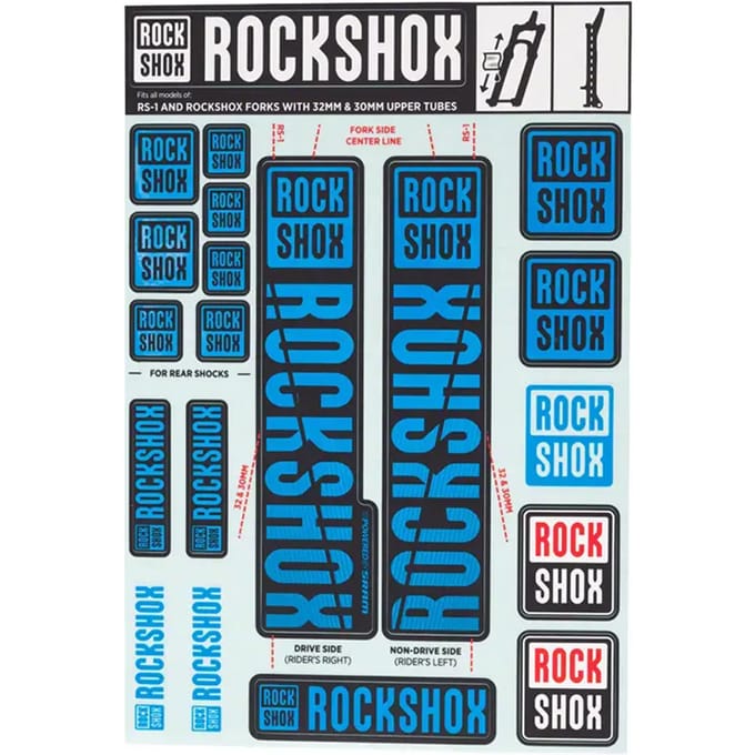 Fietsvorksticker kit tot 2018 Rockshox