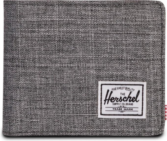 Hank RFID - Raven Crosshatch / Herenportefeuille met RFID blocking layer / Beperkte Levenslange Garantie / Grijs