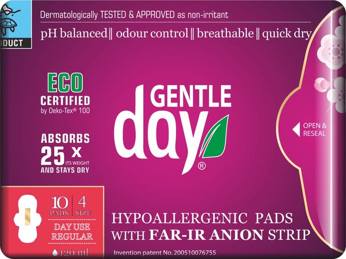 4 pakjes Gentle Day Dag Maandverband - 10 stuks