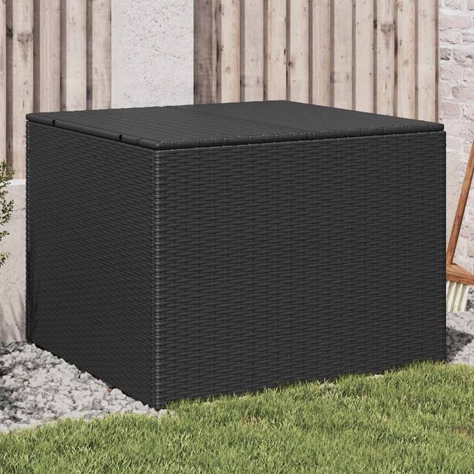 vidaXL - Tuinbox - 291 - L - poly - rattan - zwart