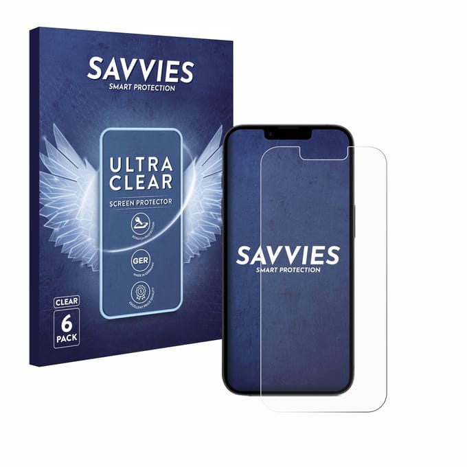 Savvies - Screenprotector voor Apple iPhone 16e / 17e - Folie Beschermfolie transparant 6 Stuks