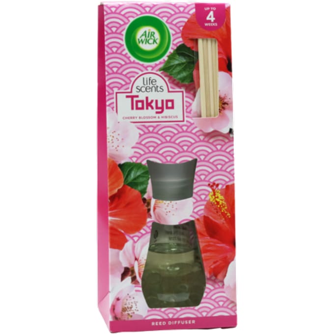 Air Wick Essentials Geurstokjes Tokyo - Cherry, Blossom & Hibiscus - 25 ml
