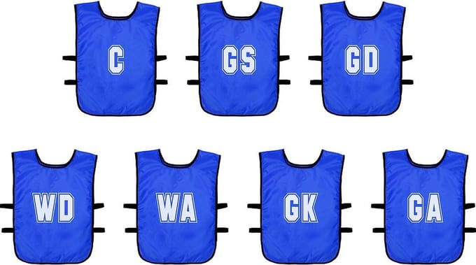(Pack of 7) Mesh Netball Training Bibs (Infants, Kids)