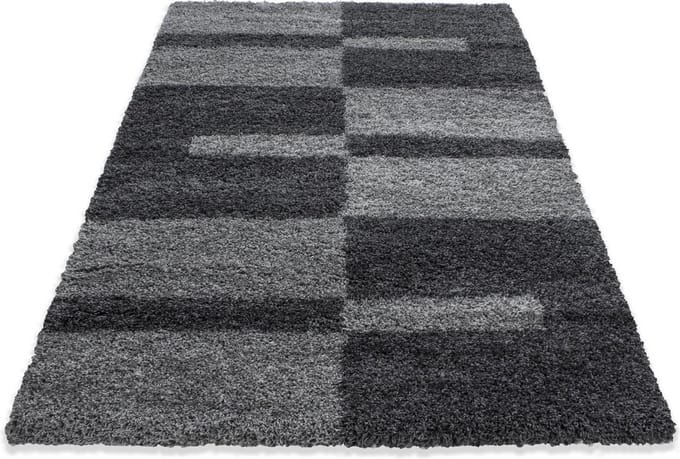 Extra hoogpolig en modern vloerkleed Gala - grijs - 200x290 cm